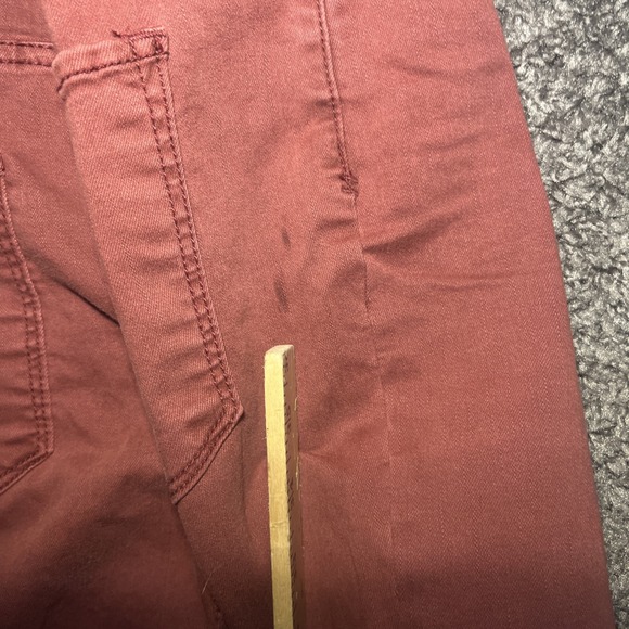 Mud Size 11 High-Rise Jagging's New With Tags Cut Off Bottom Bottoms Red Rust - Picture 14 of 14